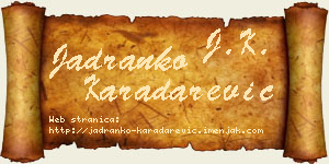 Jadranko Karadarević vizit kartica